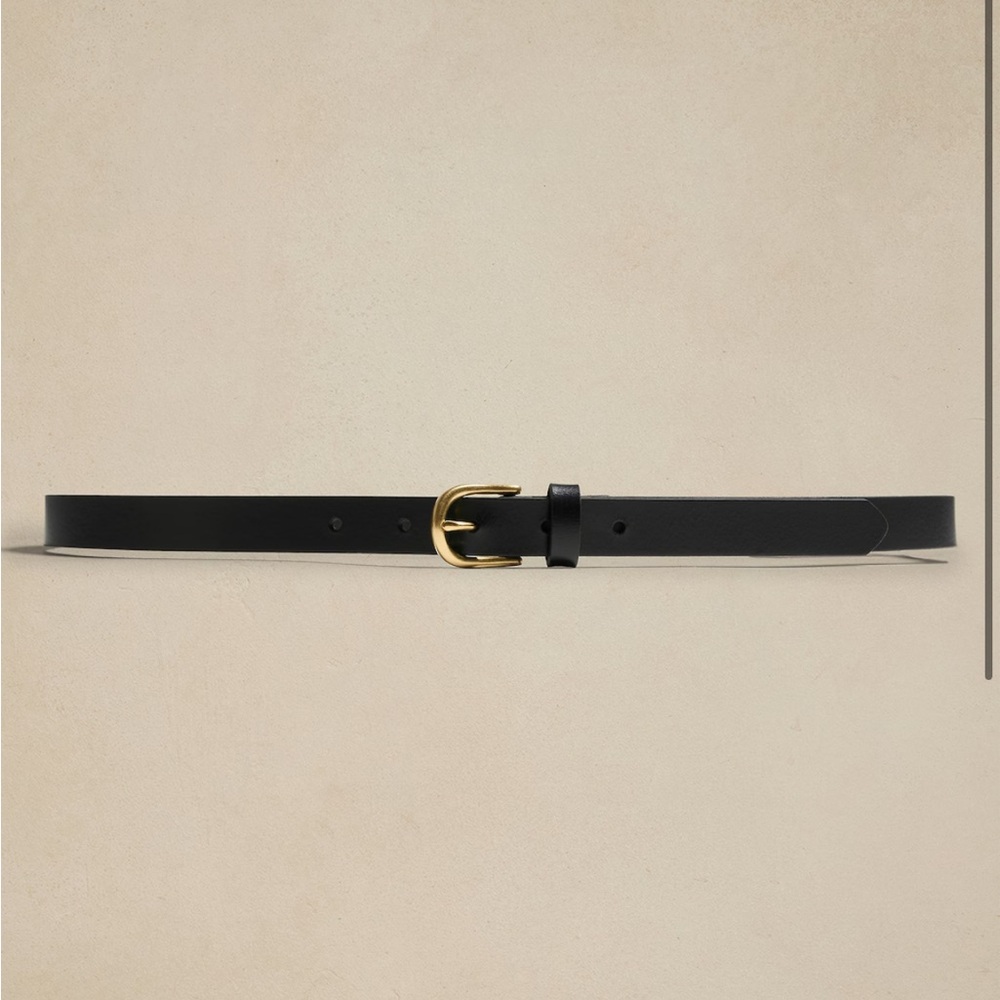 Banana Republic Black Leather Trouser Belt